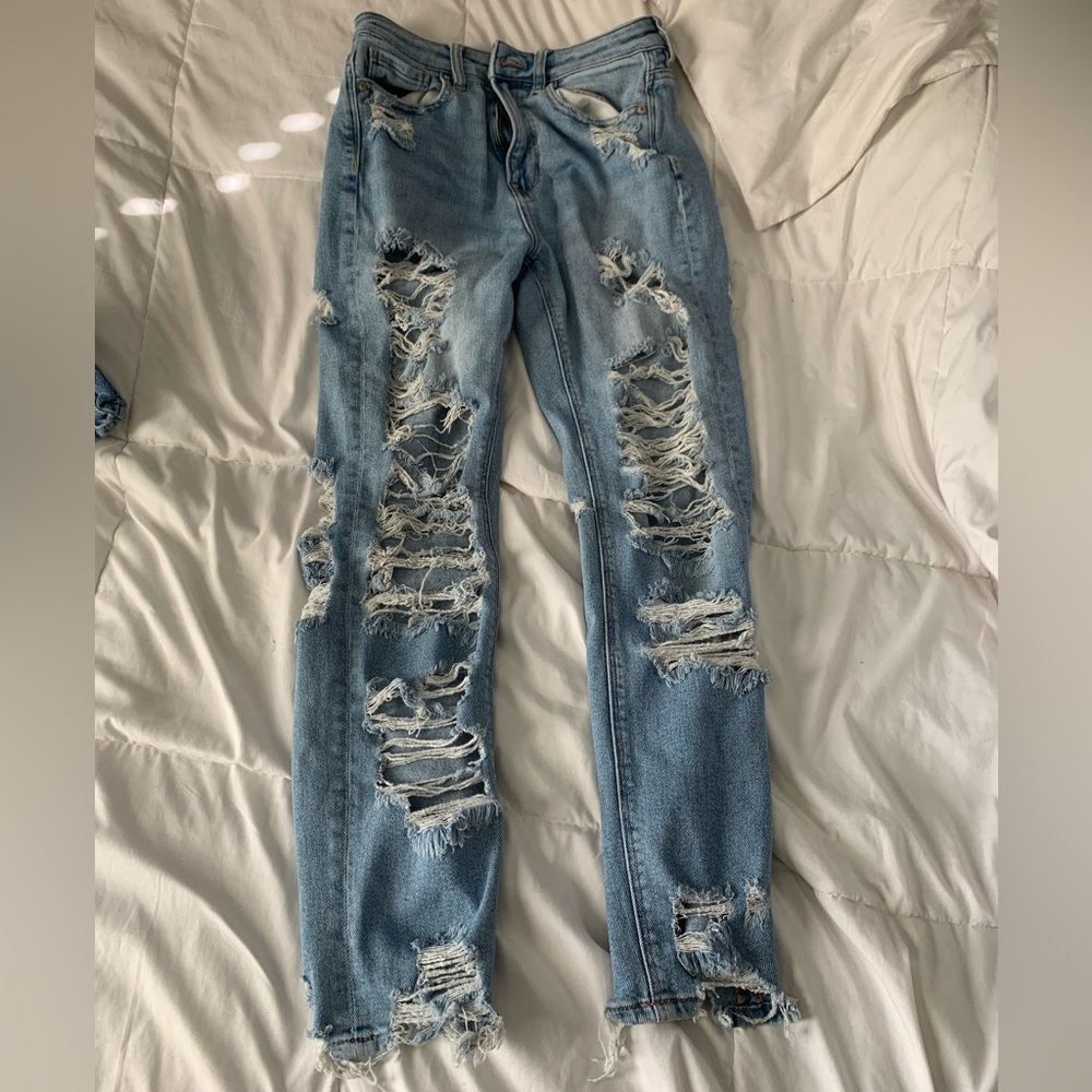 Distressed jeans